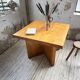 Square modernist table made of solid pine from the 1950s.