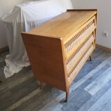 Rattan chest of drawers
