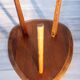 Table basse forme surf, chêne massif année 50
