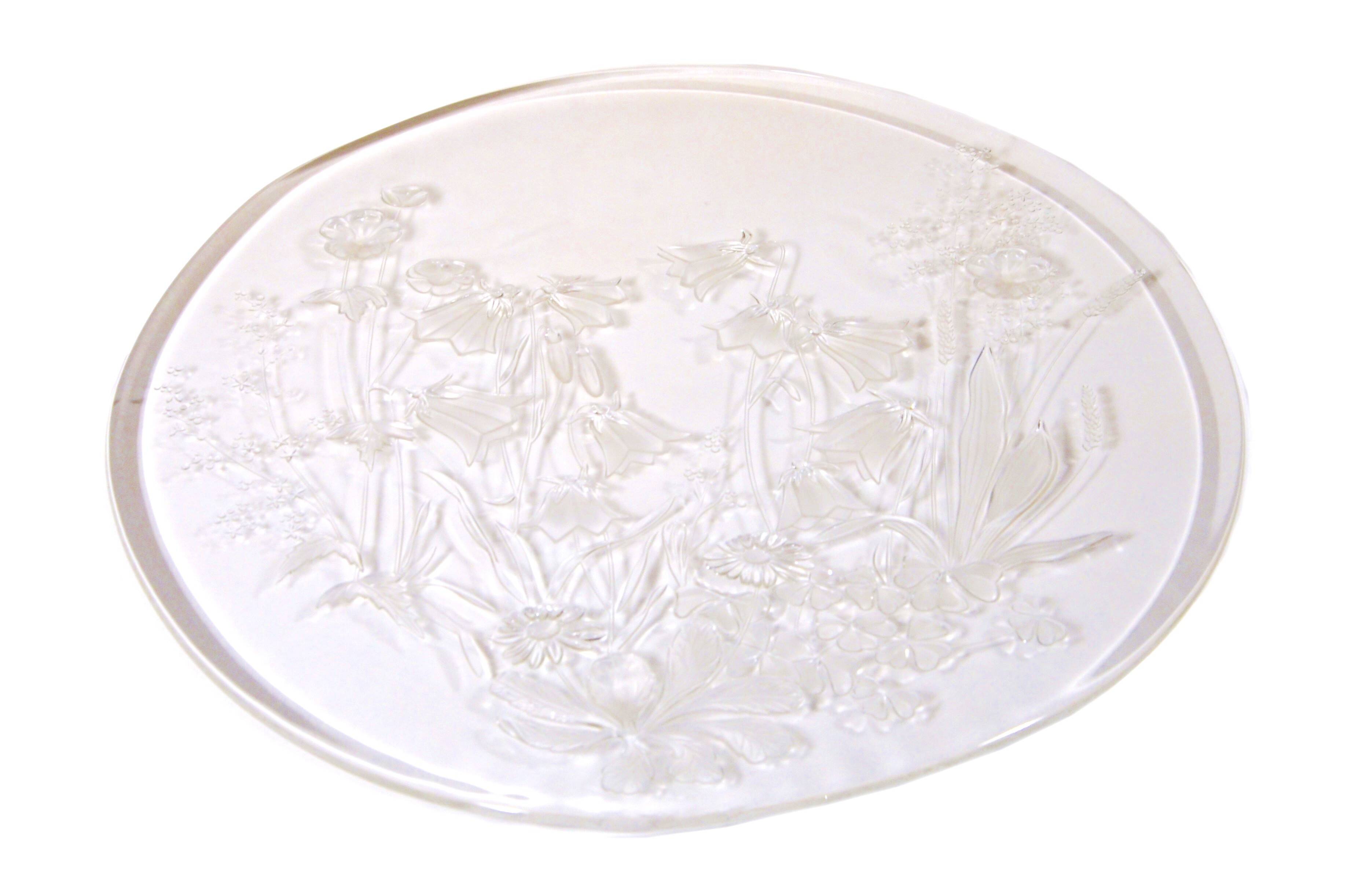 Decorative glass plate, Wiesengrund, Germany, 33 x 1cm