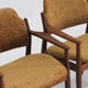 Vintage Danish teak dining room chairs model 62a by Arne Vodder for Sibast