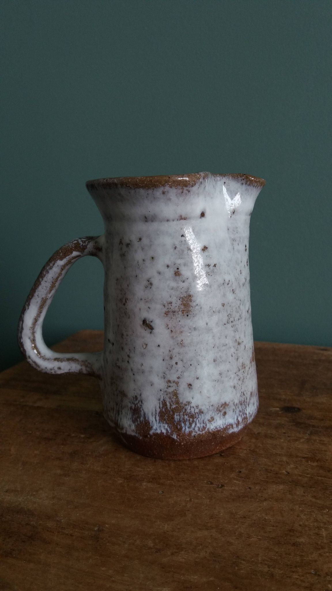 Stoneware pitcher from Berry signed Les Poteries de la Vallée Noire.