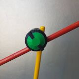 1980s metal desk lamp, Memphis style