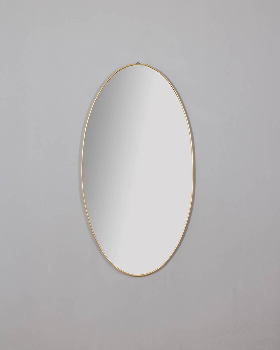 large 1960s vintage wall mirror in golden brass italian design