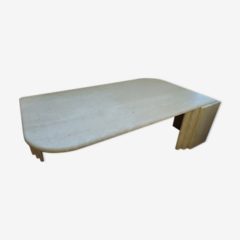 Travertine marble coffee table