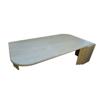 Travertine marble coffee table