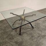 Peter Ghyczy iron and brass coffee table