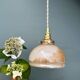 Suspension abat-jour vintage en verre nacré