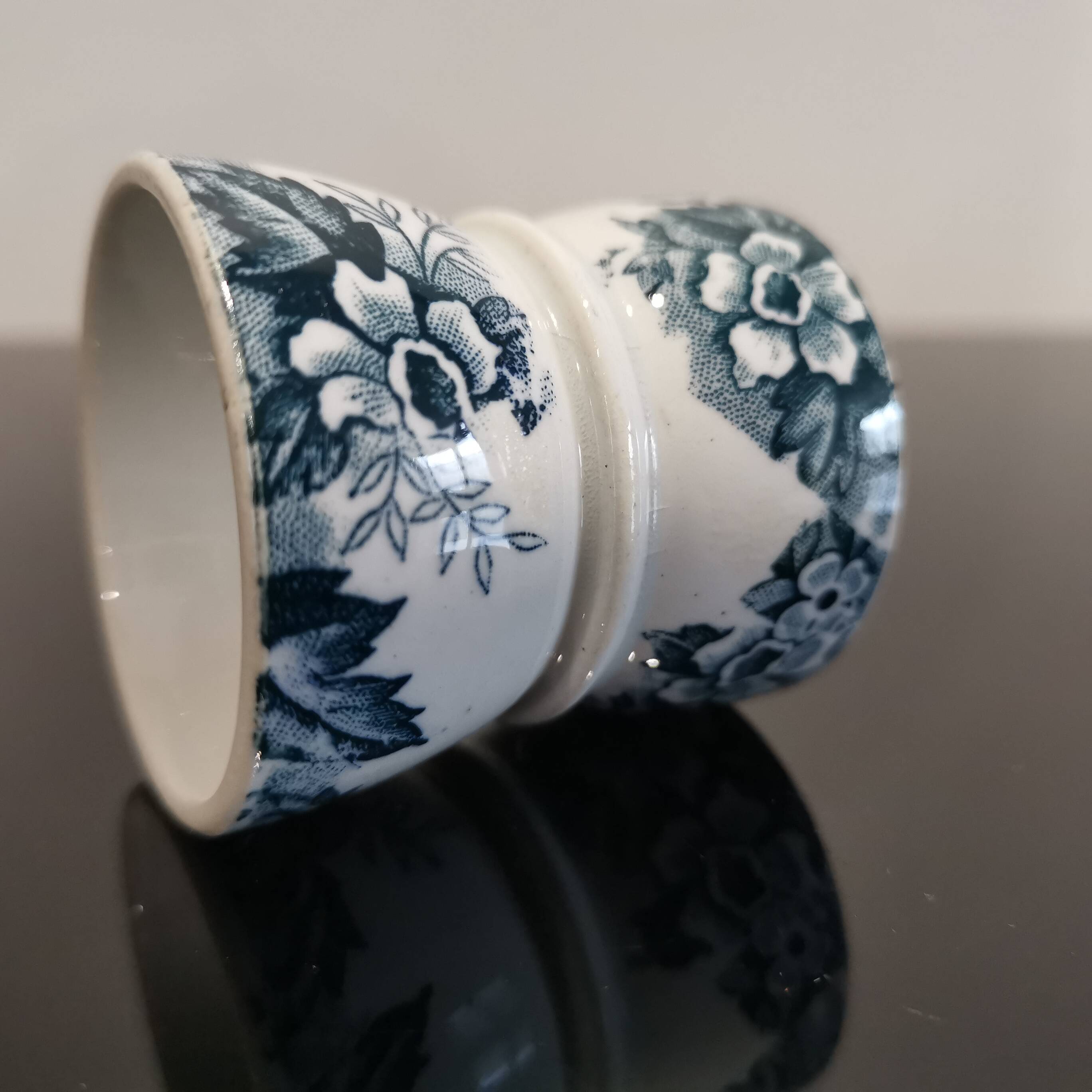 Old diabolo egg cup in Terre de Fer model "Marie Louise"