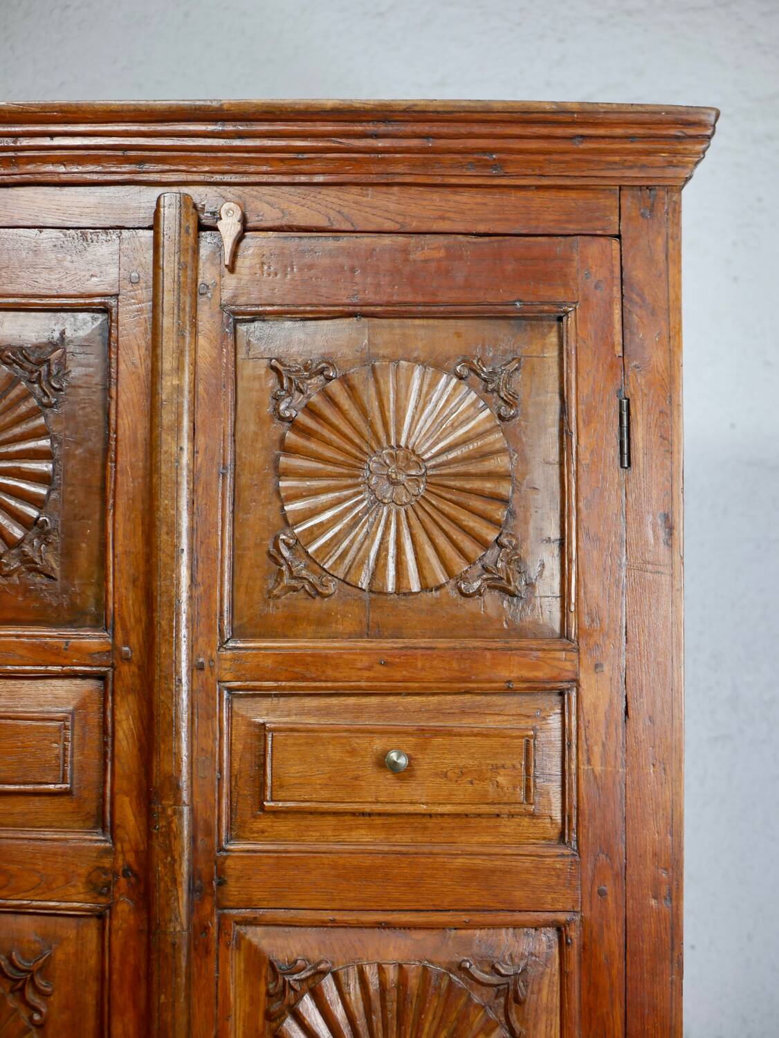 Antique carved wooden cabinet