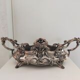 Art Nouveau silver bronze planter