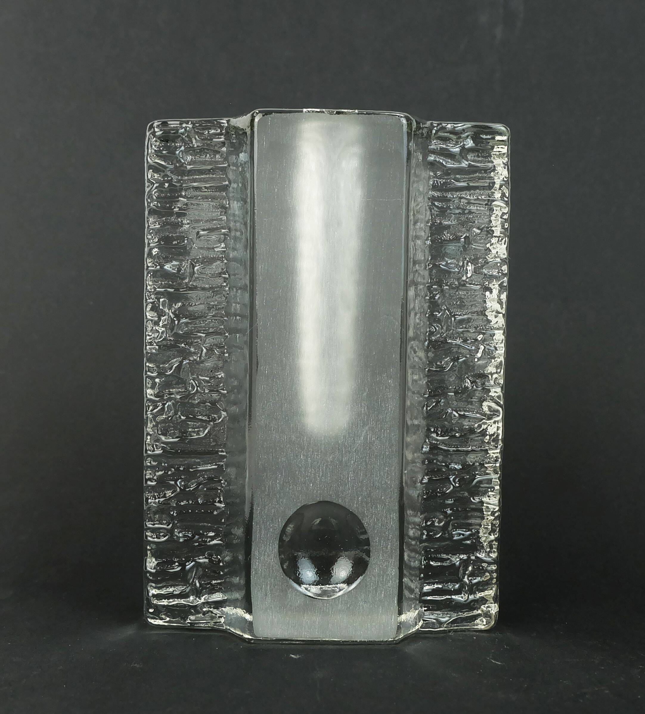 Set of 2 solifleur block vases walther glas 60s 70s op art arrangement vases