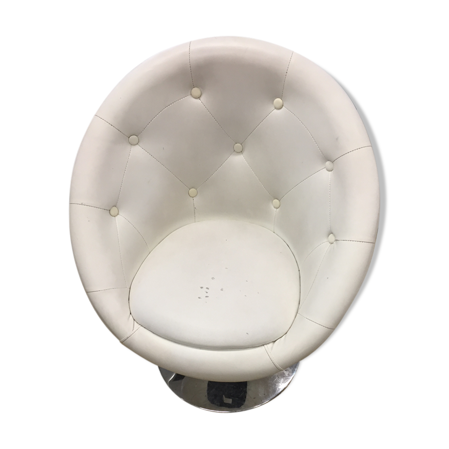 Paire Fauteuil tulipe cuir