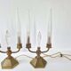 Pair of vintage candlestick lamps from the 1950s.
