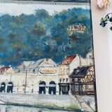 Oil on canvas the Seine dated and signed