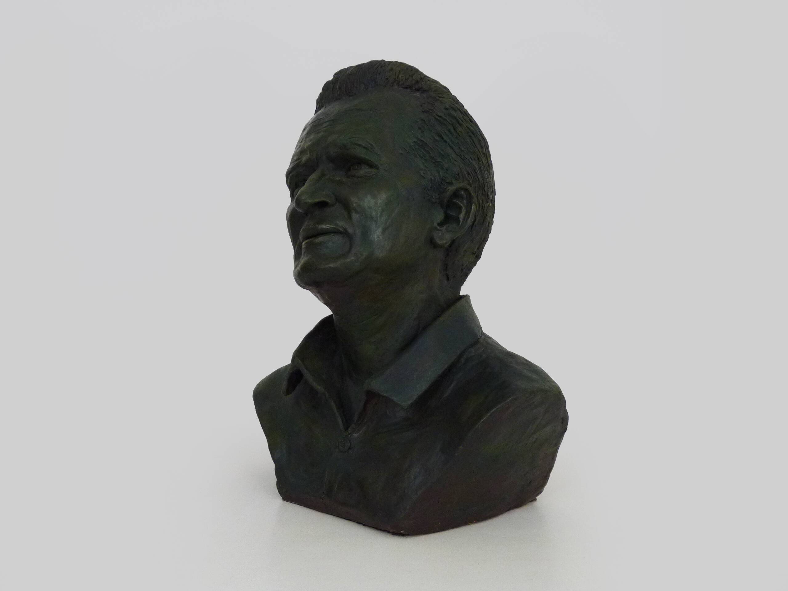 Bust of Marcel Pagnol in patinated terracotta by J.Pignol