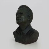 Bust of Marcel Pagnol in patinated terracotta by J.Pignol