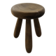 Sculptural stool in stained pine, attributed to Ingvar Hildingsson, Sweden 1970.