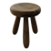 Sculptural stool in stained pine, attributed to Ingvar Hildingsson, Sweden 1970.
