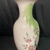 Chine, ancien grand vase en porcelaine polychrome fin xixème