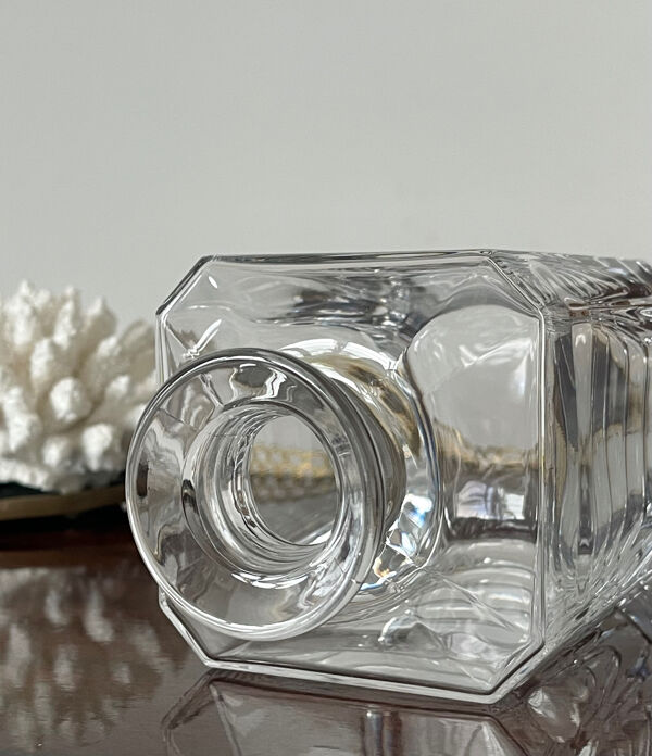 Carafe en cristal et 4 verres Daum France.