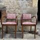 Pair of 1960s bridge chairs in Nobilis fabric