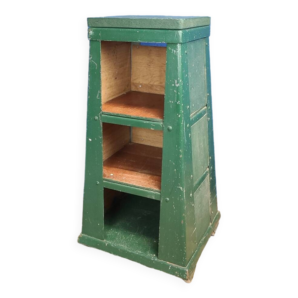 Meuble de métier, bibliothèque indistrielle vintage vers 1950