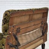 1930s, Danish 2-seater drop arm daybed/sofa, green furniture velour.