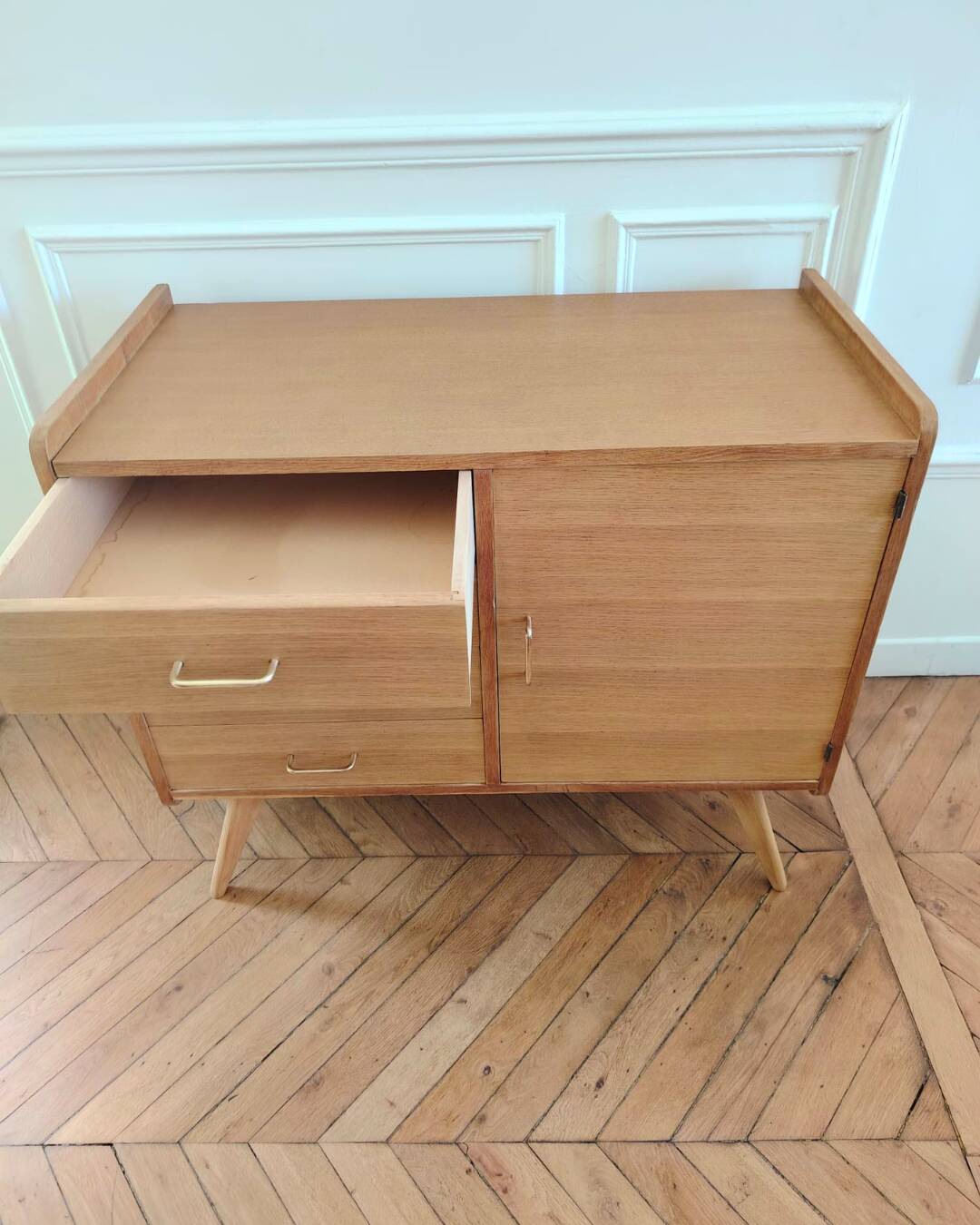 Renovated vintage sideboard, Scandinavian style, 1960s