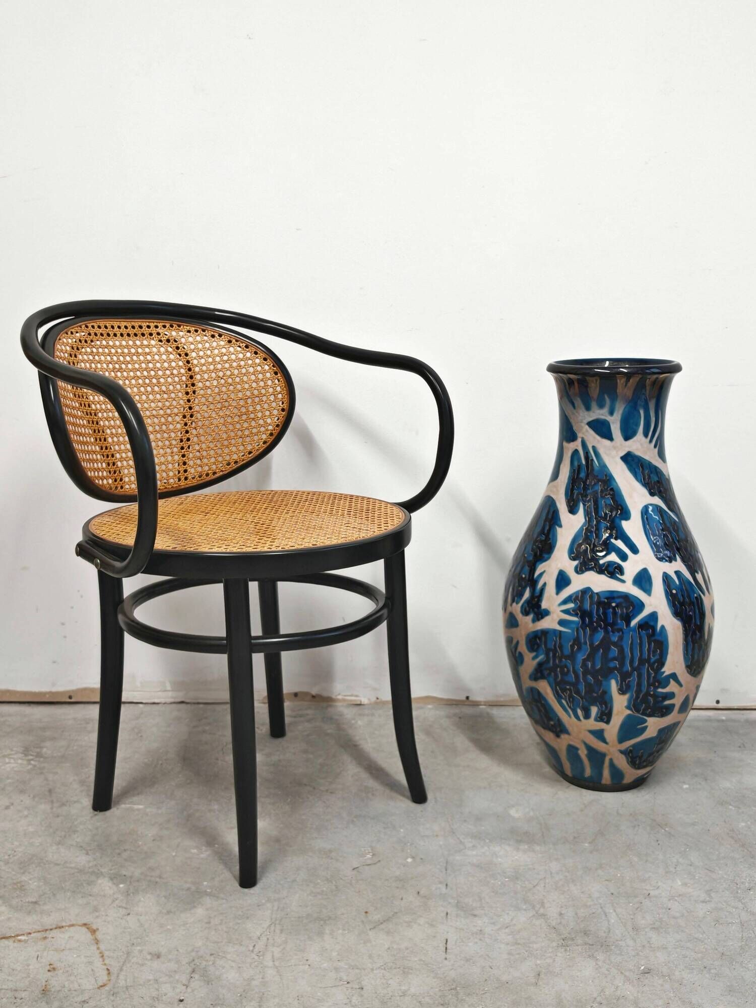 XXL ceramic vase mid-century Mahiedine Boutaleb Sèvres 1975