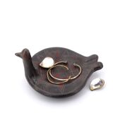 Black ceramic bird-shaped pocket tray, Mexico 1970s
