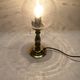 small 80's table lamp in glass and gold metal
