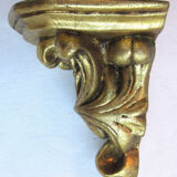 Venetian wall console, sculpted and gilded plaster, Acanthes Napoleon III style