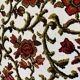 Antique 4-panel screen in pine, restored, "Grand Teint furniture" fabric.
