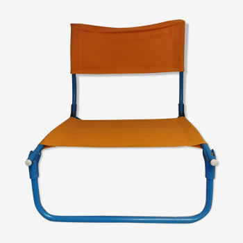 Vintage orange beach seat, camping chair