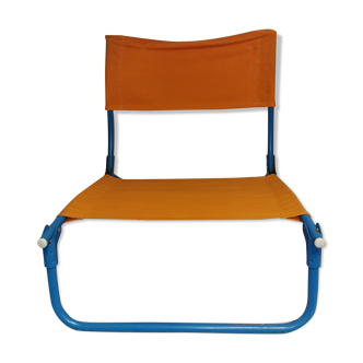 Vintage orange beach seat, camping chair