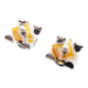 Pair of 1970's Murano Glass Wall Sconces by AV Mazzega