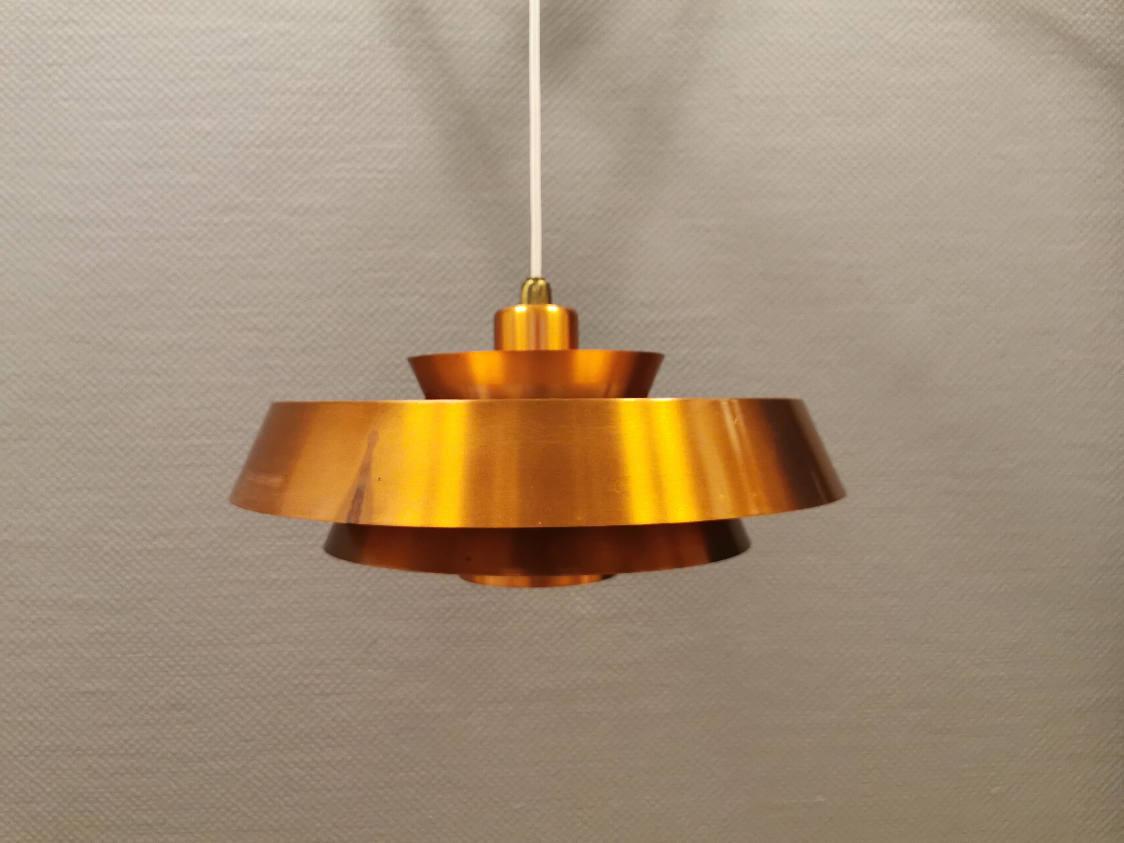 Ceiling lamp model "Nova" designed by Jo Hammerborg for Danish Fog&Mørup in 1963.
