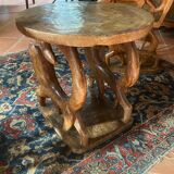 African tribal ensemble of 4 pieces of furniture for dignitaries of the Kingdom of Dahomey, Benin.