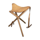 Tabouret pliant cuir et bambou 1970