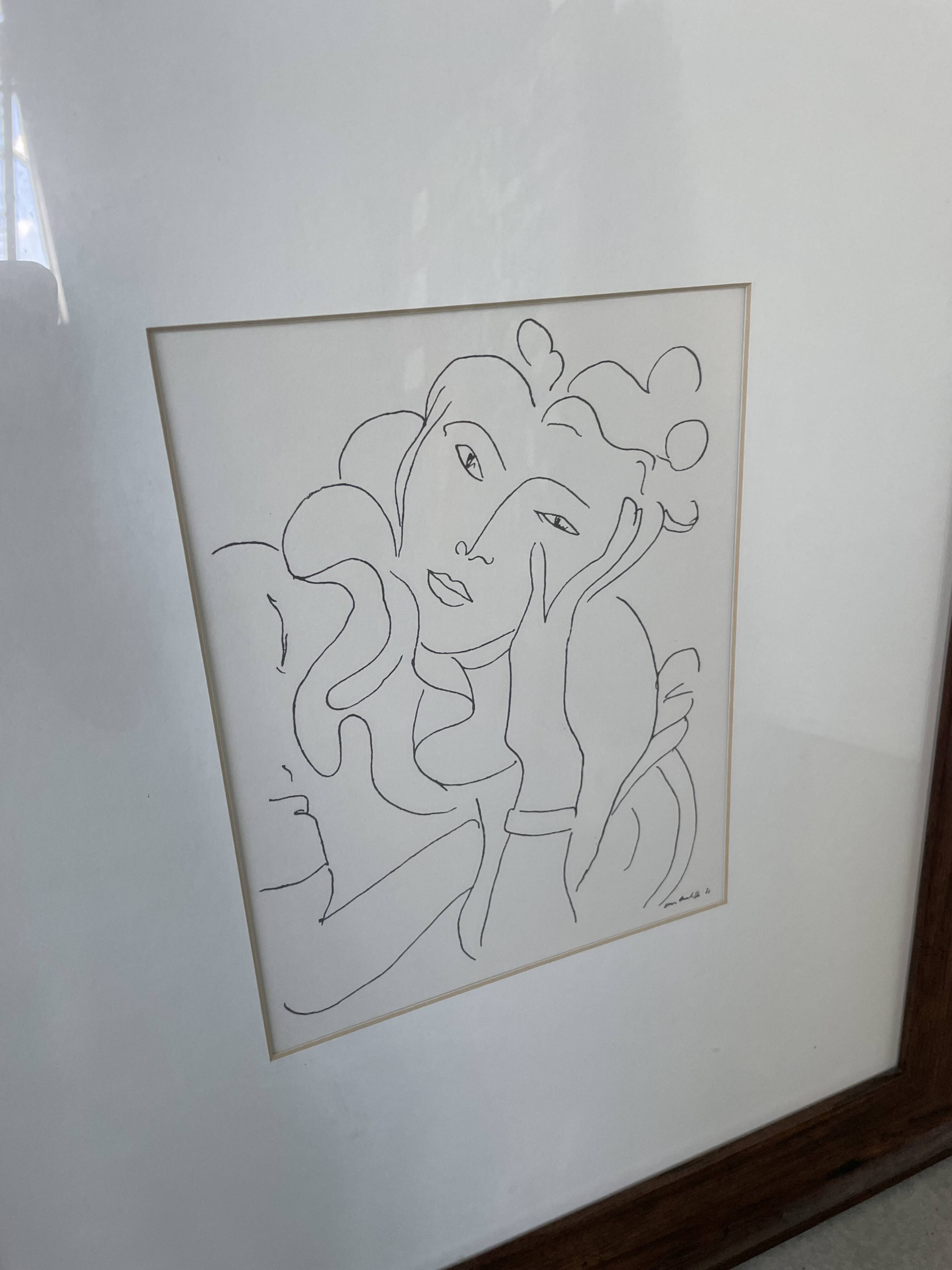 Henri Matisse vellum screenprint framed by King McGraw