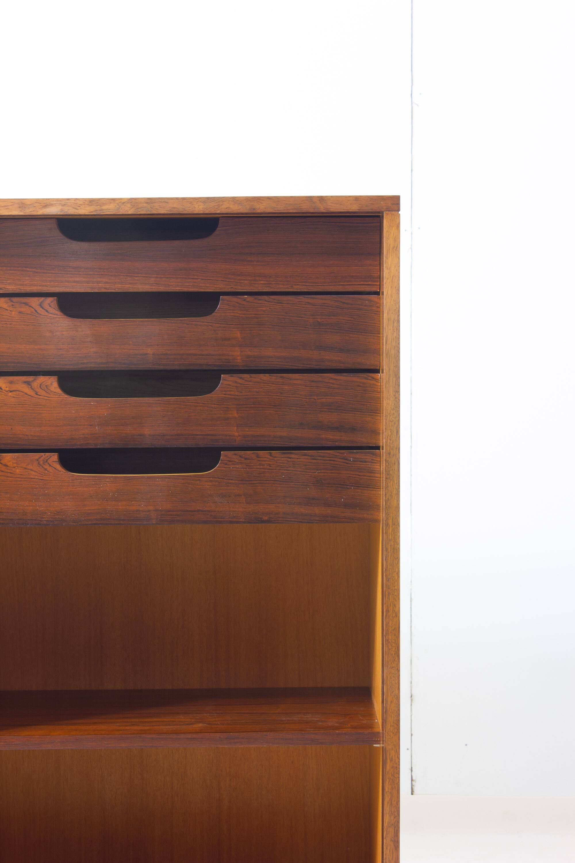 Minimalist storage cabinet in teak by Alfred Hendrickx, 1960