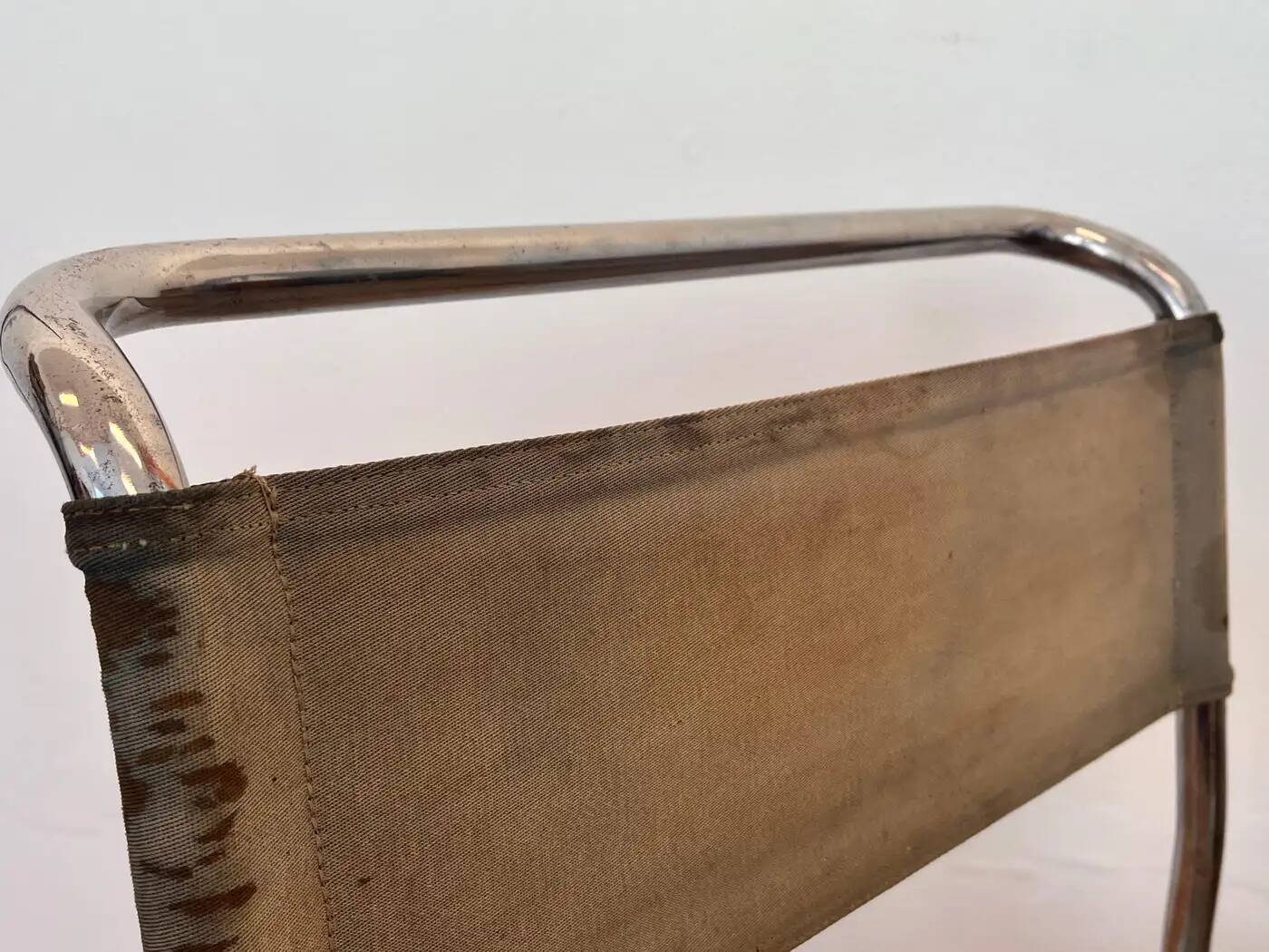 Tubular steel chrome Bauhaus chair / Thonet, Mart Stam, 1930 (Eisengarn)