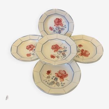 Digoin Sarreguemines Malmaison soup plates