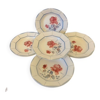 Digoin Sarreguemines Malmaison soup plates