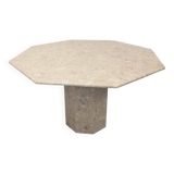 Vintage 70s 80s Octagonal Marble Dining Table