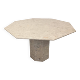Table à manger octogonale vintage en marbre des années 70 80