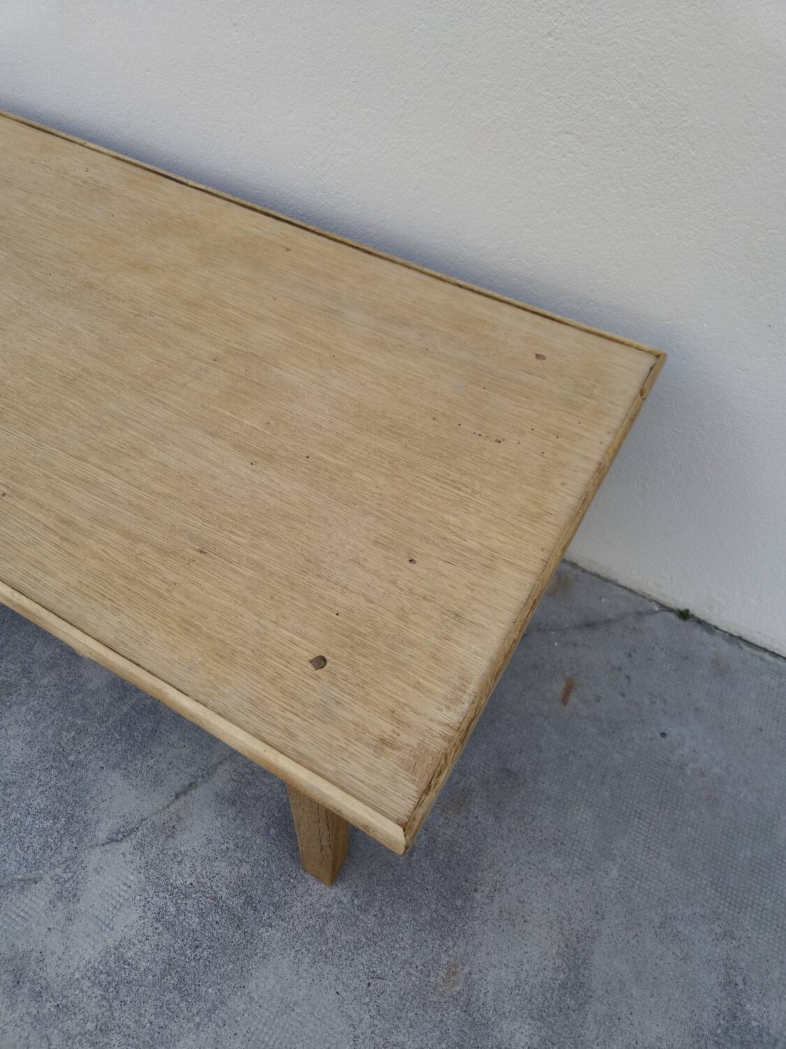 Rustic farmhouse coffee table in solid oak Aerogommer - 1m18.5