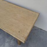 Table basse de ferme rustique en chêne massif Aérogommer - 1m18.5
