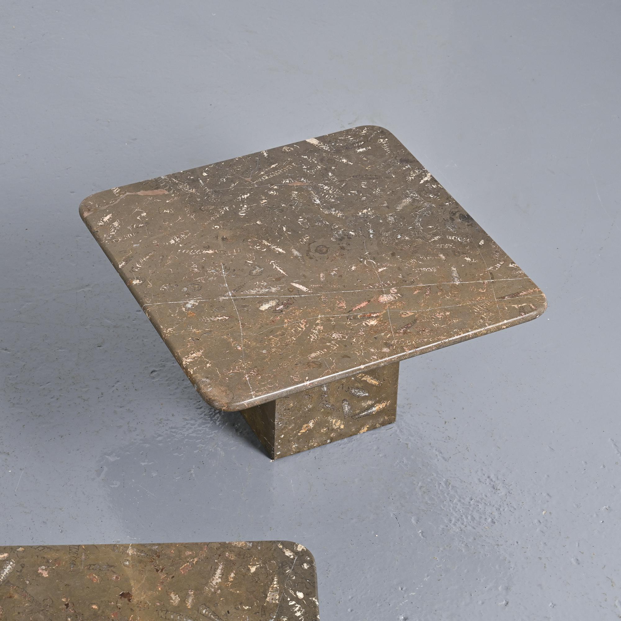 Set of three nesting tables "Fossil", Switzerland, circa 1970